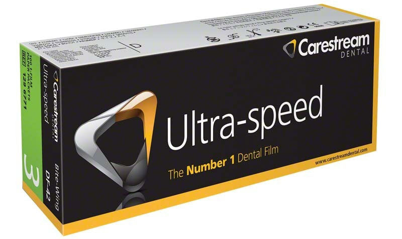 Carestream Ultra-speed DF-42 #3 Bite-Wing Dental X-Ray film, 100/Box 1-Film Paper packet Carestream Ultra-speed DF-42 #3 Bite-Wing Dental X-Ray film, 100/Box 1-Film Paper packet